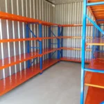 storage room with metal shelves