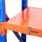 warehouse shelf corner close-up