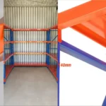 collage of shelving features