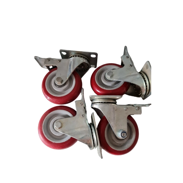 red caster wheels