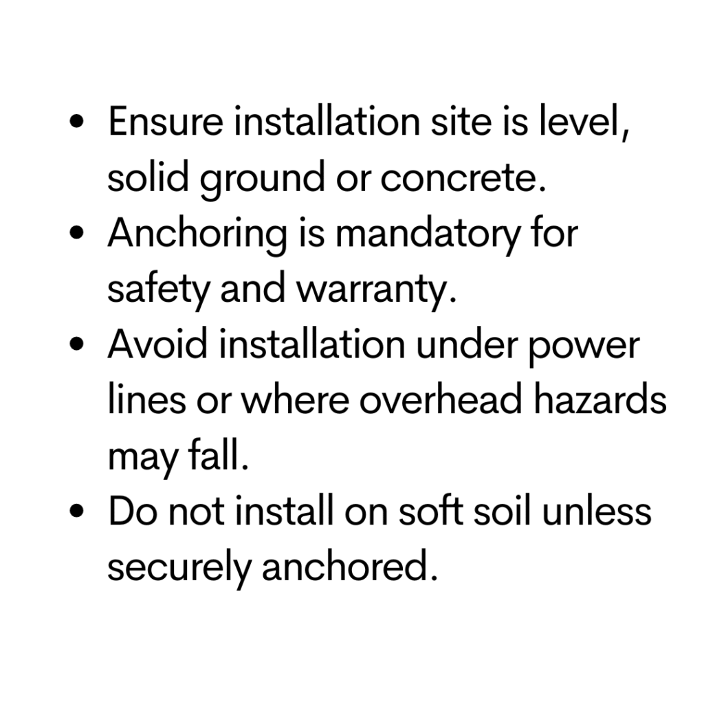 installation safety guidelines and precautions