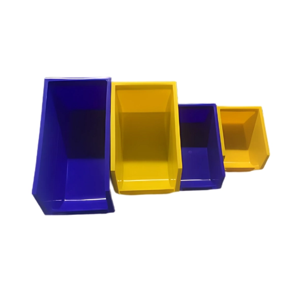 yellow and blue bins